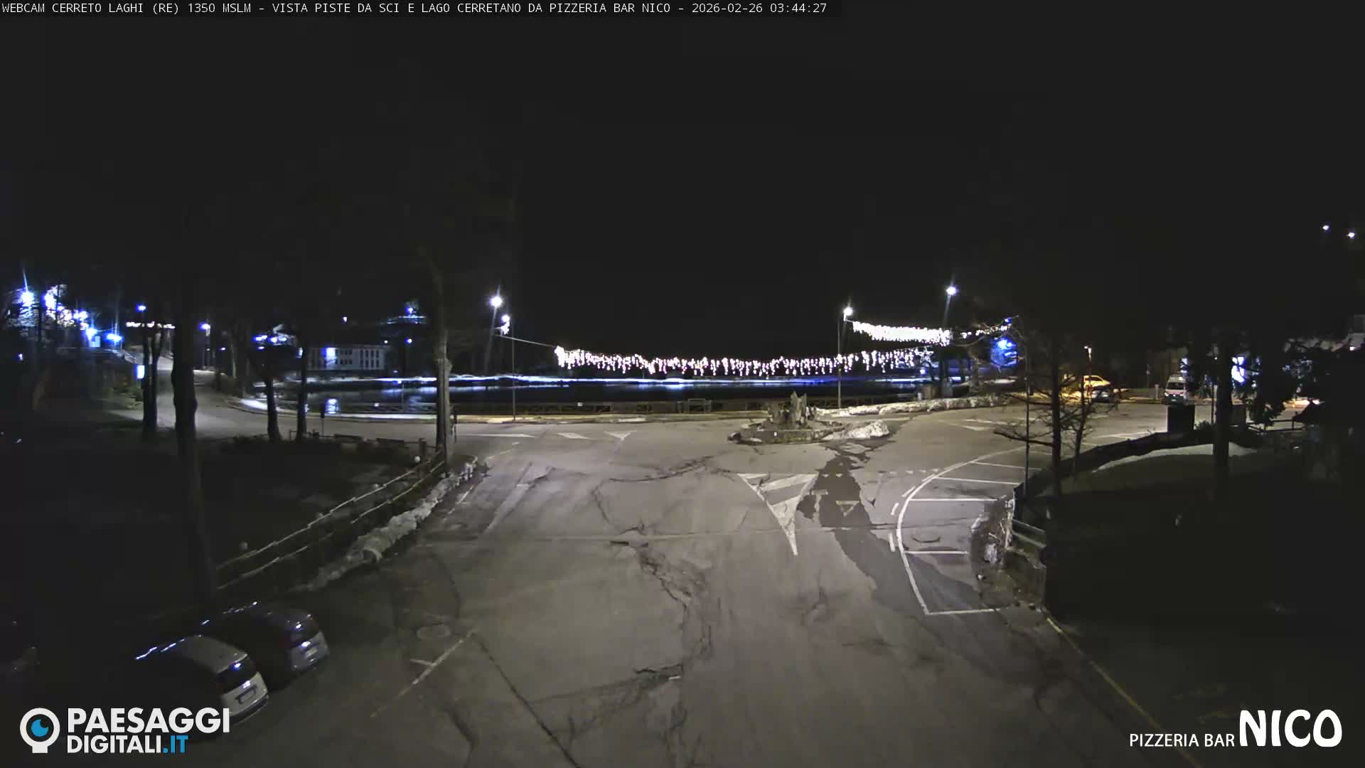 Cerreto Laghi Lake Ski Slopes & Lake's Square Live Cam  - Reggio Emilia, Emilia-Romagna, Italy