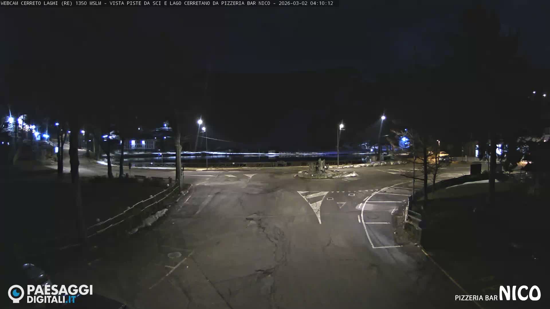 Cerreto Laghi Lake Ski Slopes & Lake's Square Live Cam  - Reggio Emilia, Emilia-Romagna, Italy