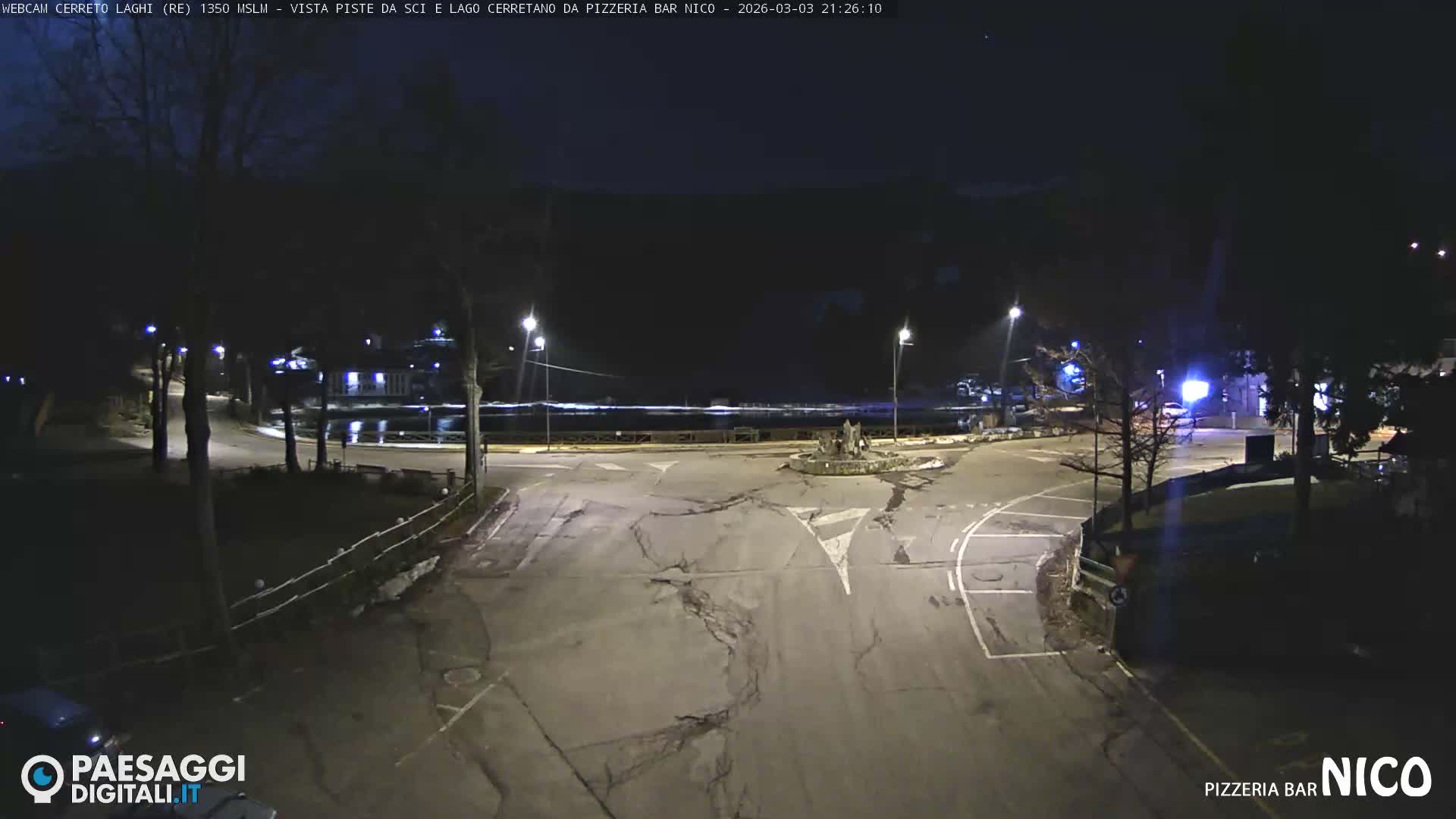 Cerreto Laghi Lake Ski Slopes & Lake's Square Live Cam  - Reggio Emilia, Emilia-Romagna, Italy