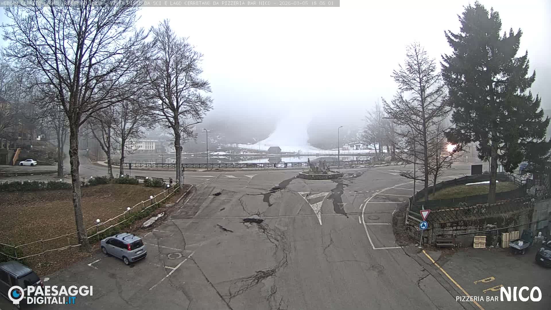 Cerreto Laghi Lake Ski Slopes & Lake's Square Live Cam  - Reggio Emilia, Emilia-Romagna, Italy