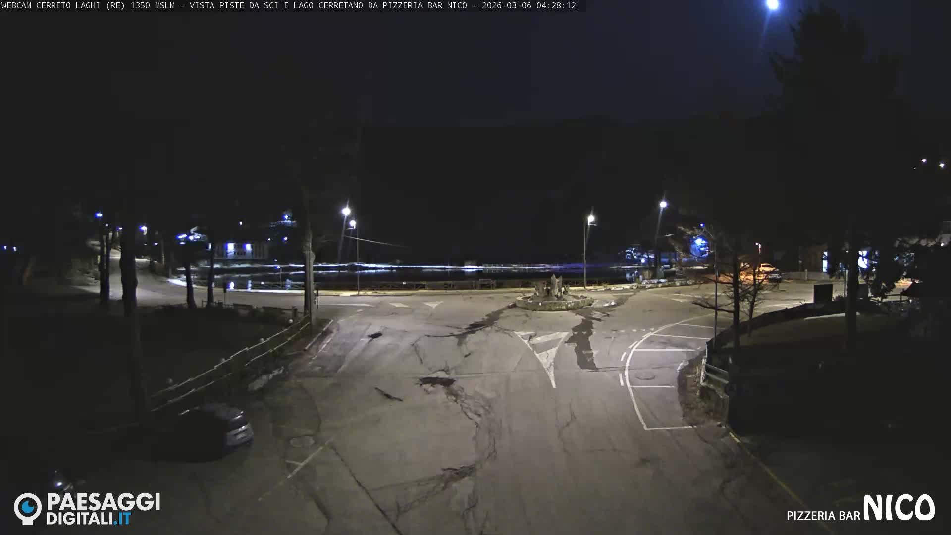 Cerreto Laghi Lake Ski Slopes & Lake's Square Live Cam  - Reggio Emilia, Emilia-Romagna, Italy
