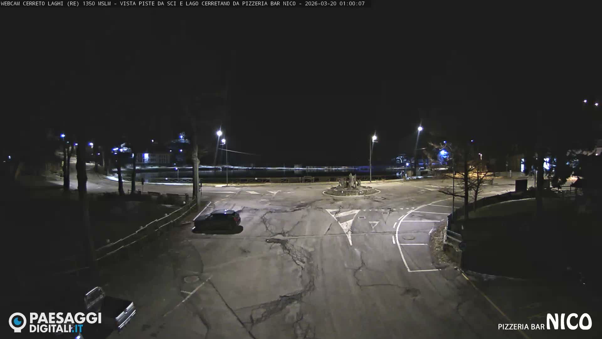 Cerreto Laghi Lake Ski Slopes & Lake's Square Live Cam  - Reggio Emilia, Emilia-Romagna, Italy
