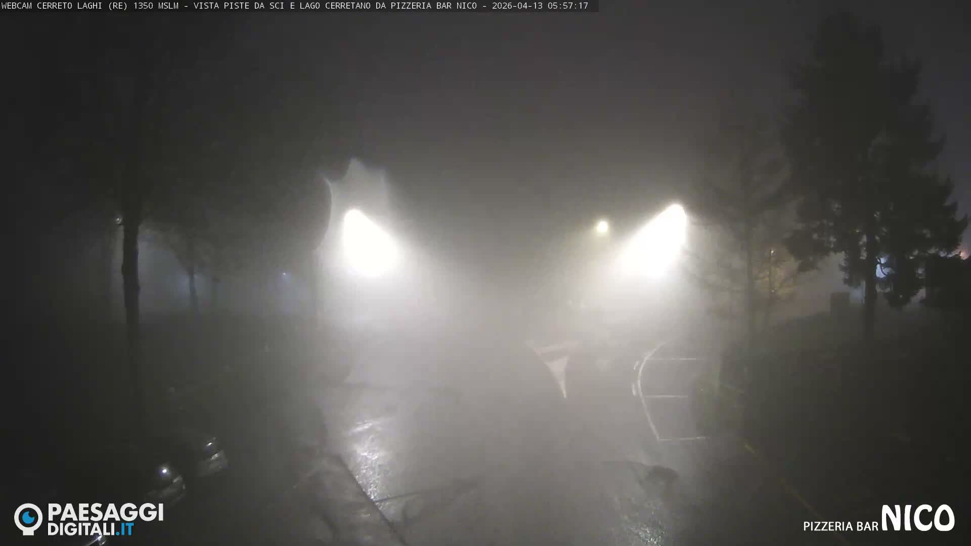 Cerreto Laghi Lake Ski Slopes & Lake's Square Live Cam  - Reggio Emilia, Emilia-Romagna, Italy