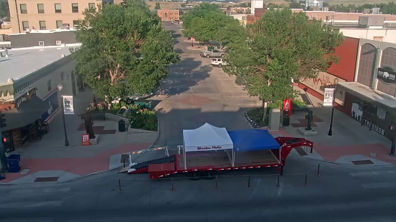 Sheridan, Grinnell Plaza & East Grinnell Street  Live Cam - Sheridan, Sheridan County, Wyoming, USA