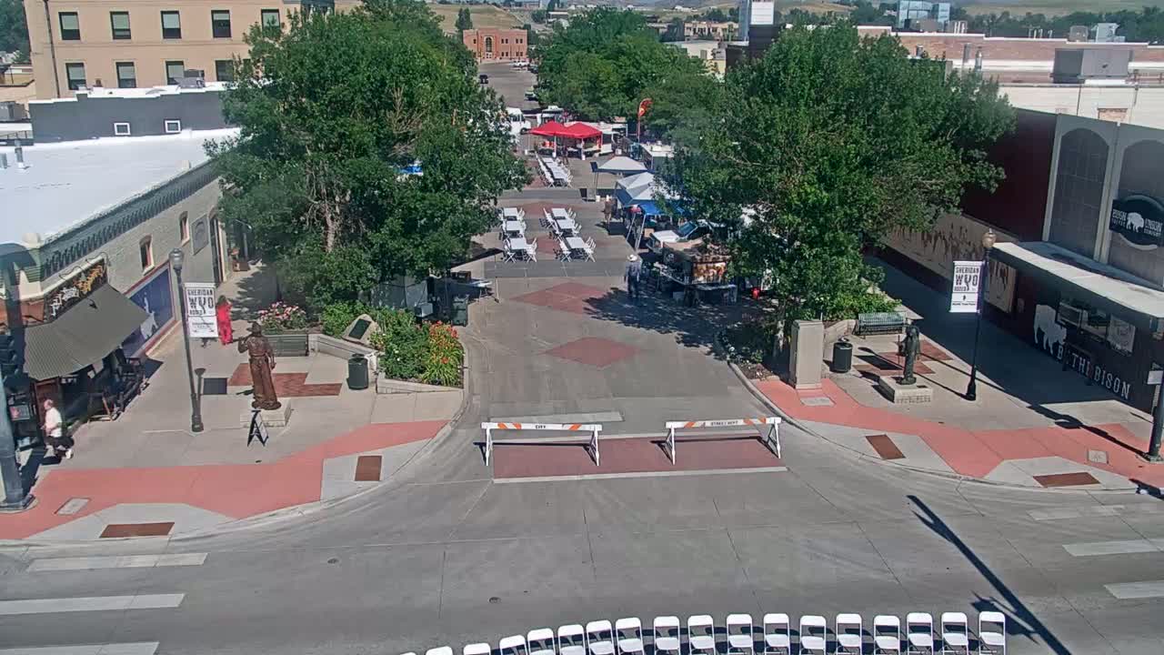 Sheridan, Grinnell Plaza & East Grinnell Street  Live Cam - Sheridan, Sheridan County, Wyoming, USA