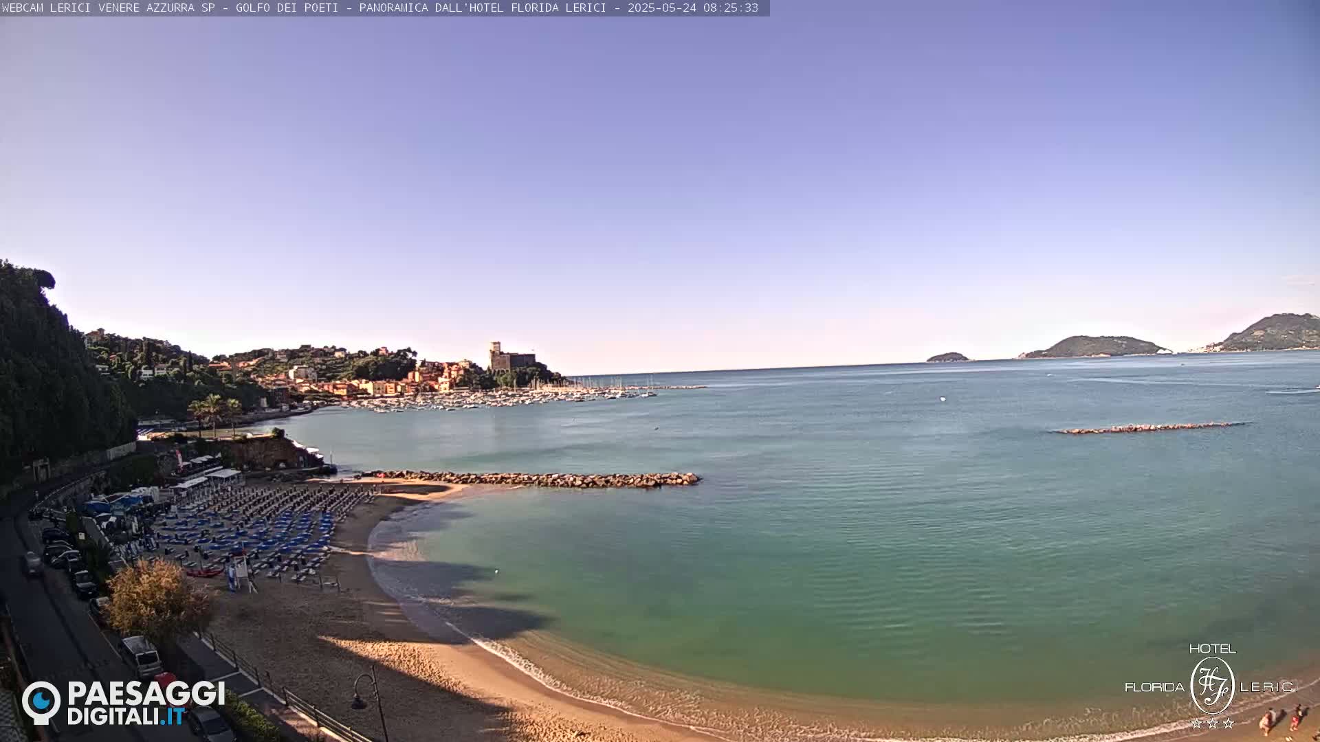  Lerici Venere Azzurra Beach Live Cam - La Spezia, Liguria, Italy