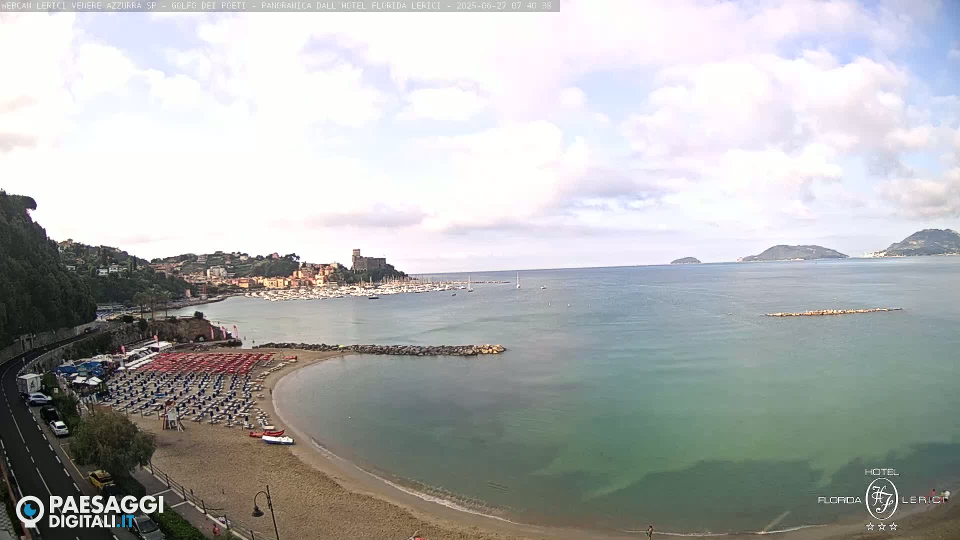  Lerici Venere Azzurra Beach Live Cam - La Spezia, Liguria, Italy