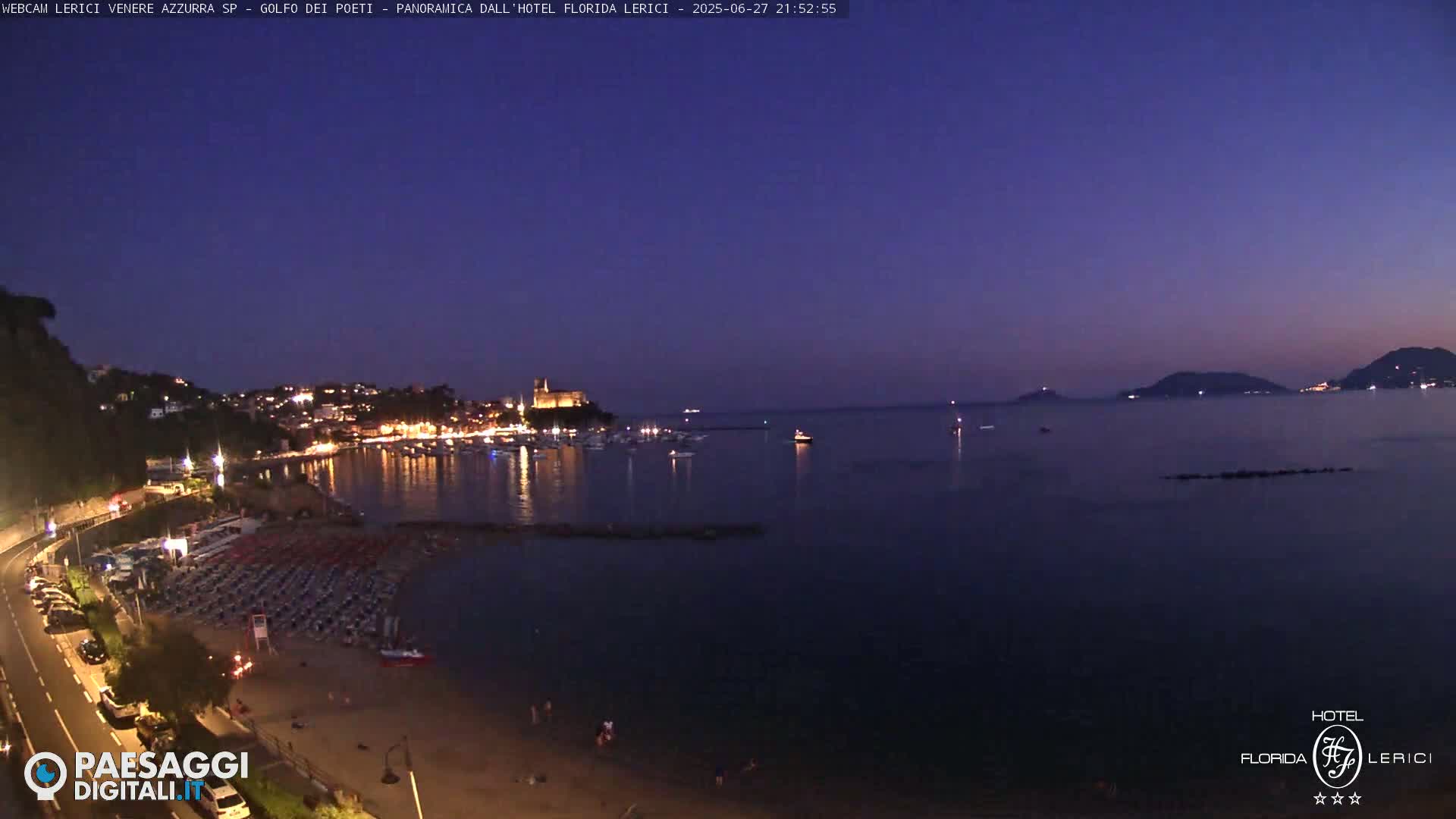  Lerici Venere Azzurra Beach Live Cam - La Spezia, Liguria, Italy