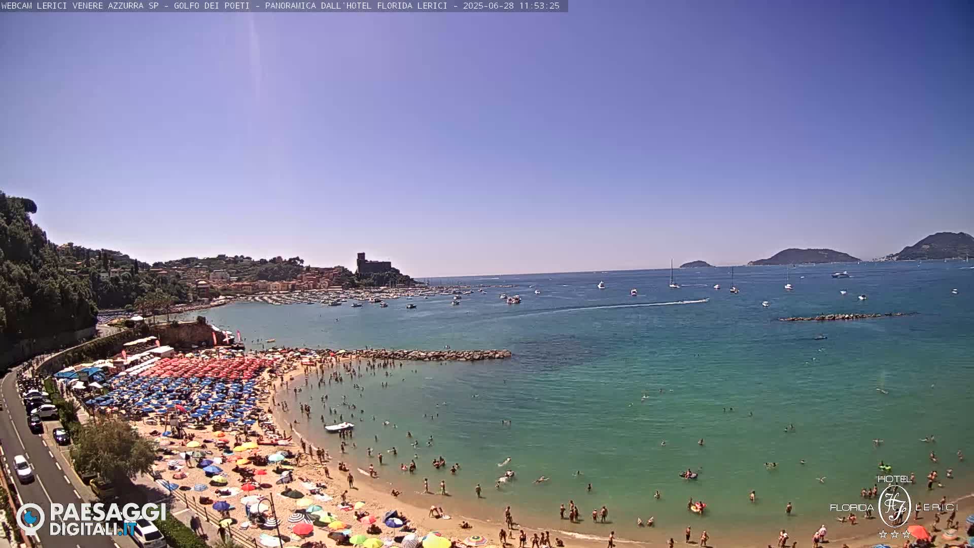  Lerici Venere Azzurra Beach Live Cam - La Spezia, Liguria, Italy