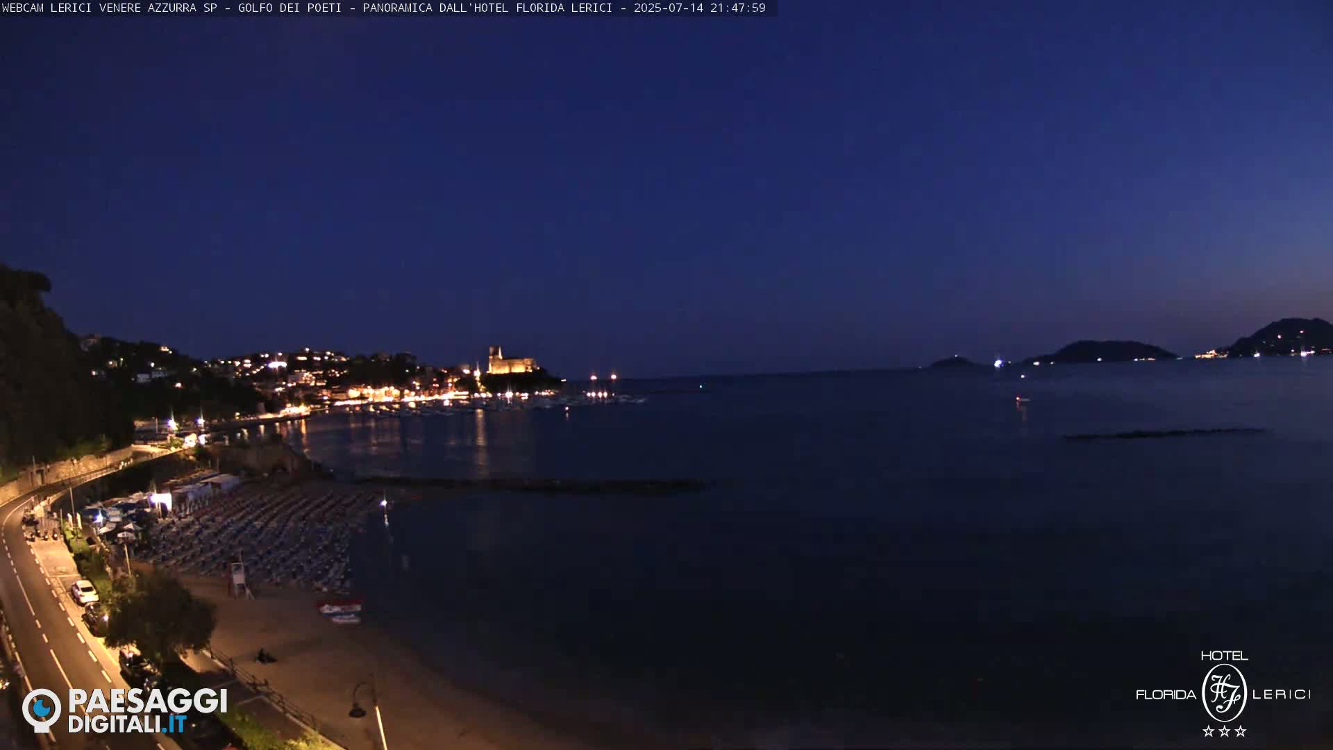  Lerici Venere Azzurra Beach Live Cam - La Spezia, Liguria, Italy