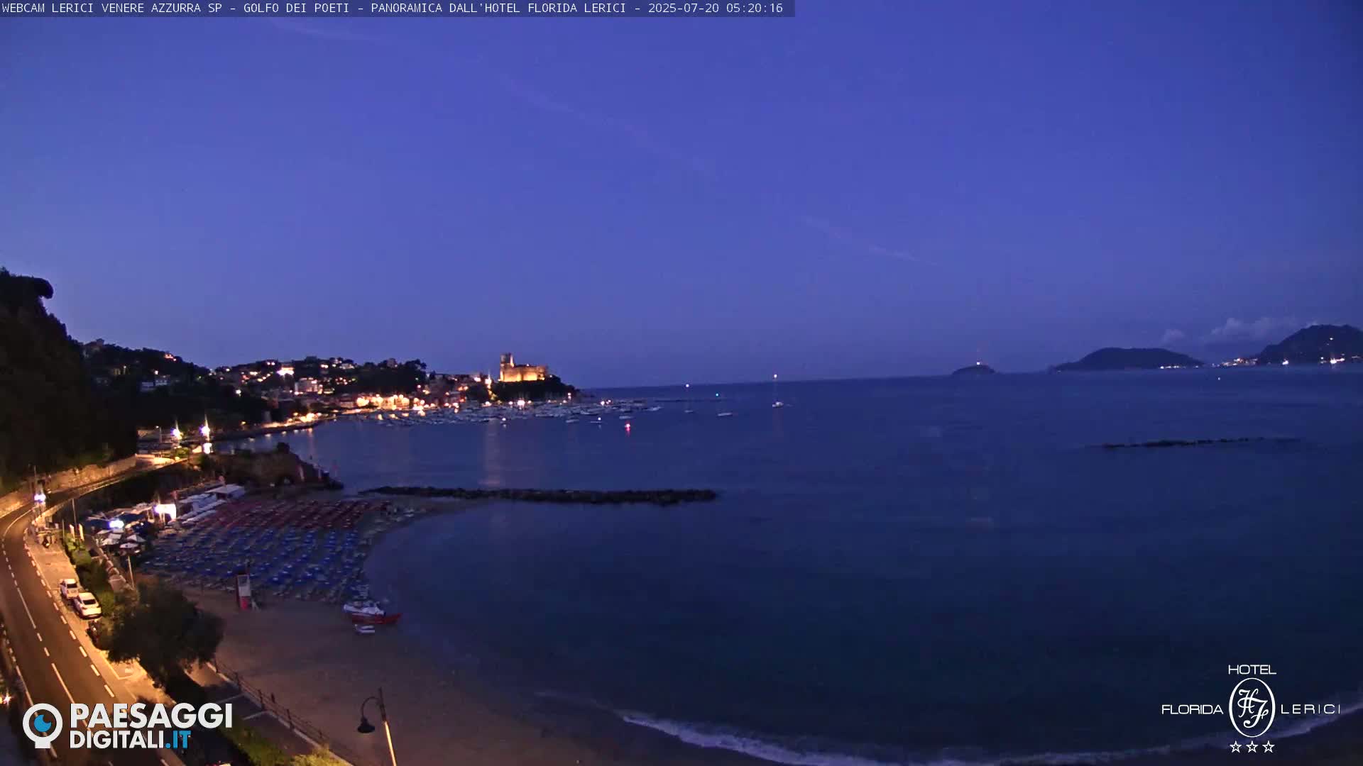  Lerici Venere Azzurra Beach Live Cam - La Spezia, Liguria, Italy