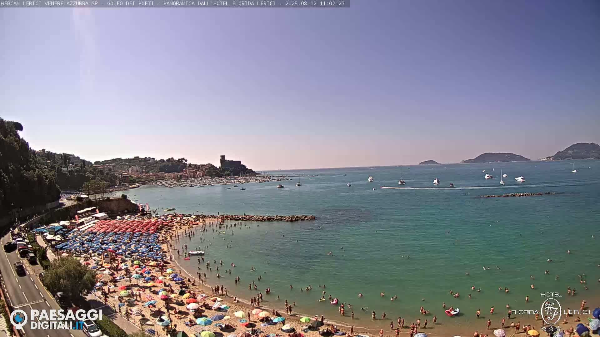  Lerici Venere Azzurra Beach Live Cam - La Spezia, Liguria, Italy