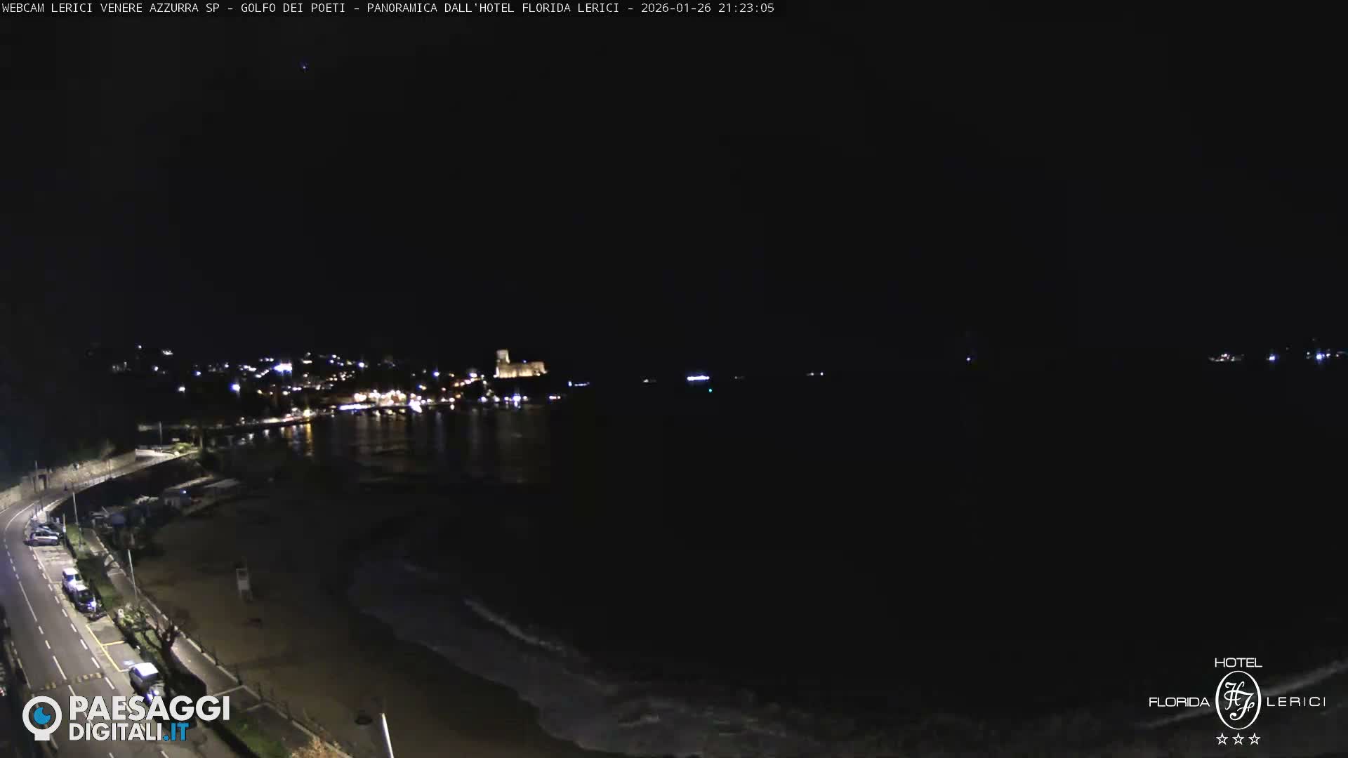  Lerici Venere Azzurra Beach Live Cam - La Spezia, Liguria, Italy