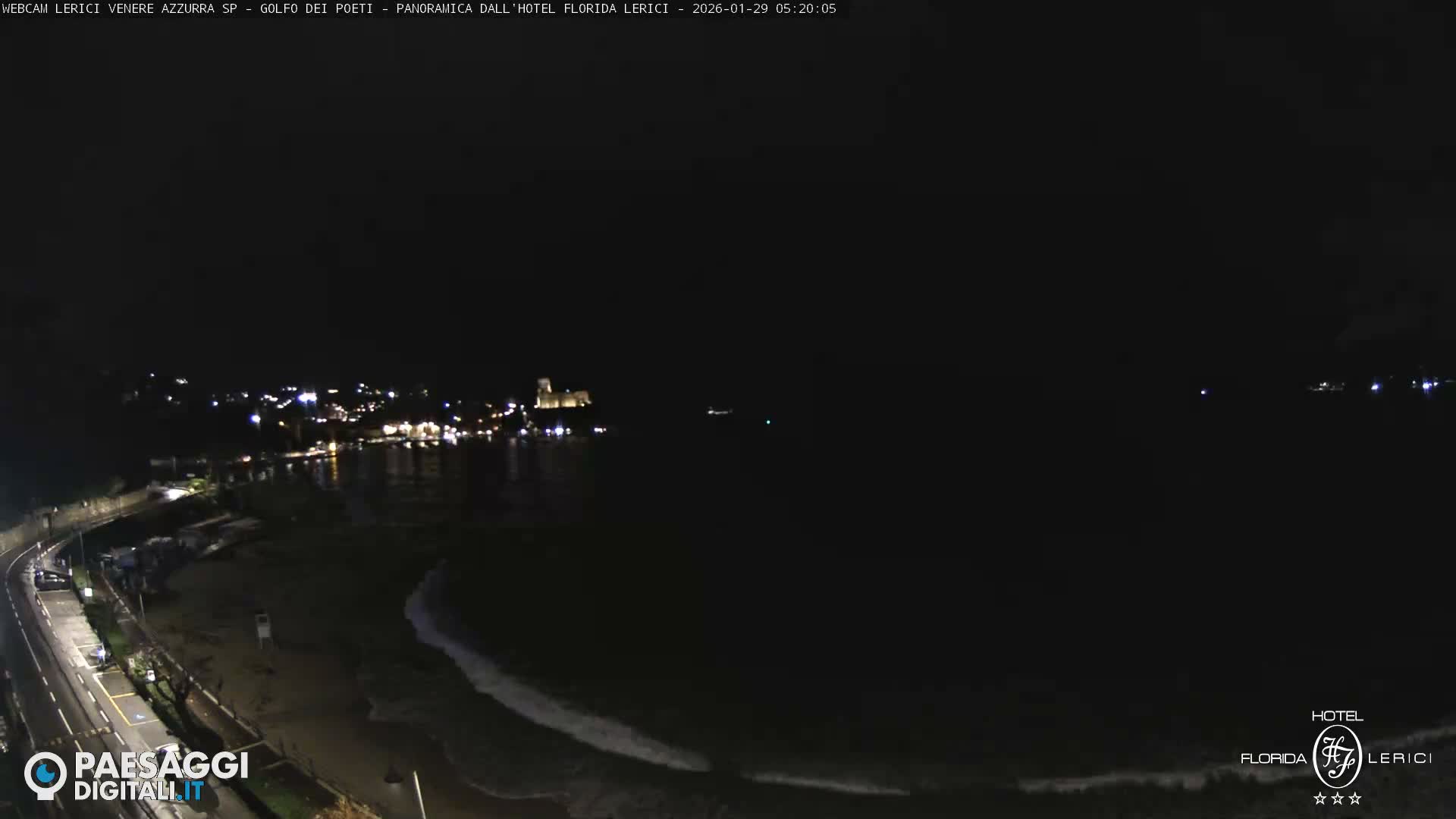  Lerici Venere Azzurra Beach Live Cam - La Spezia, Liguria, Italy