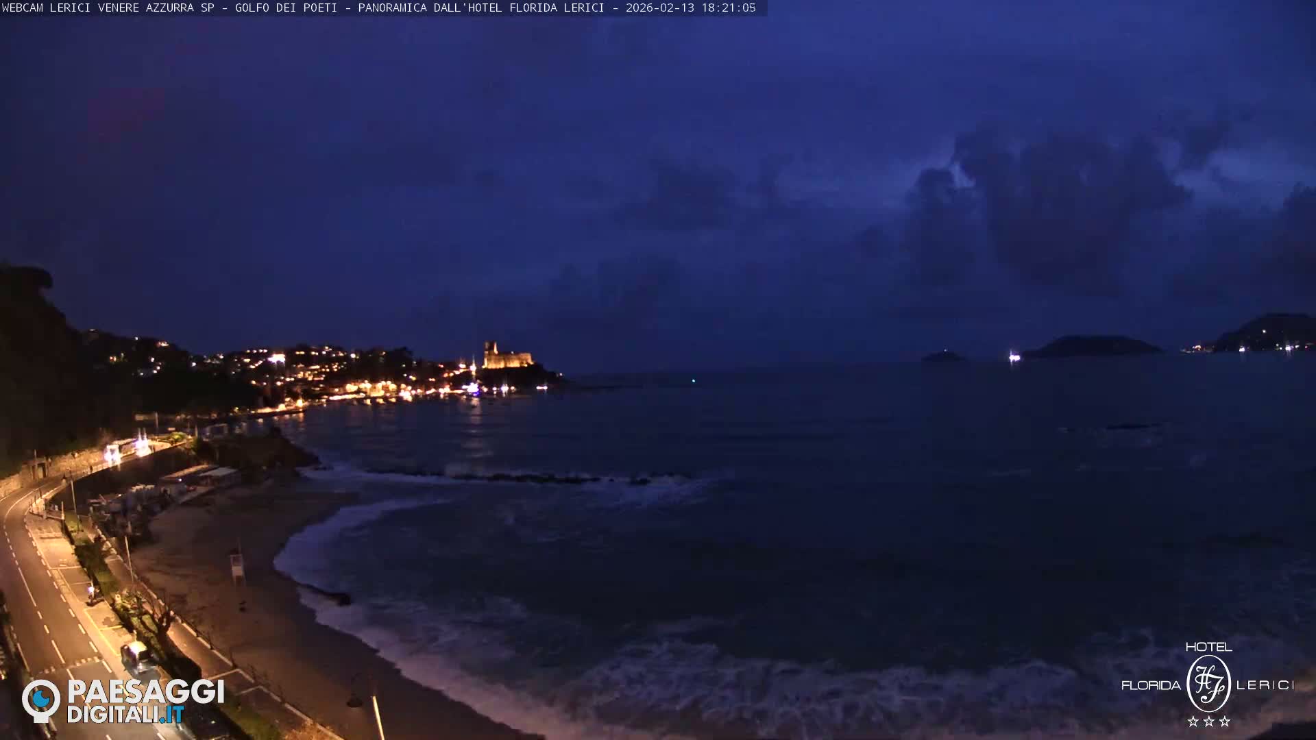 Lerici Venere Azzurra Beach Live Cam - La Spezia, Liguria, Italy