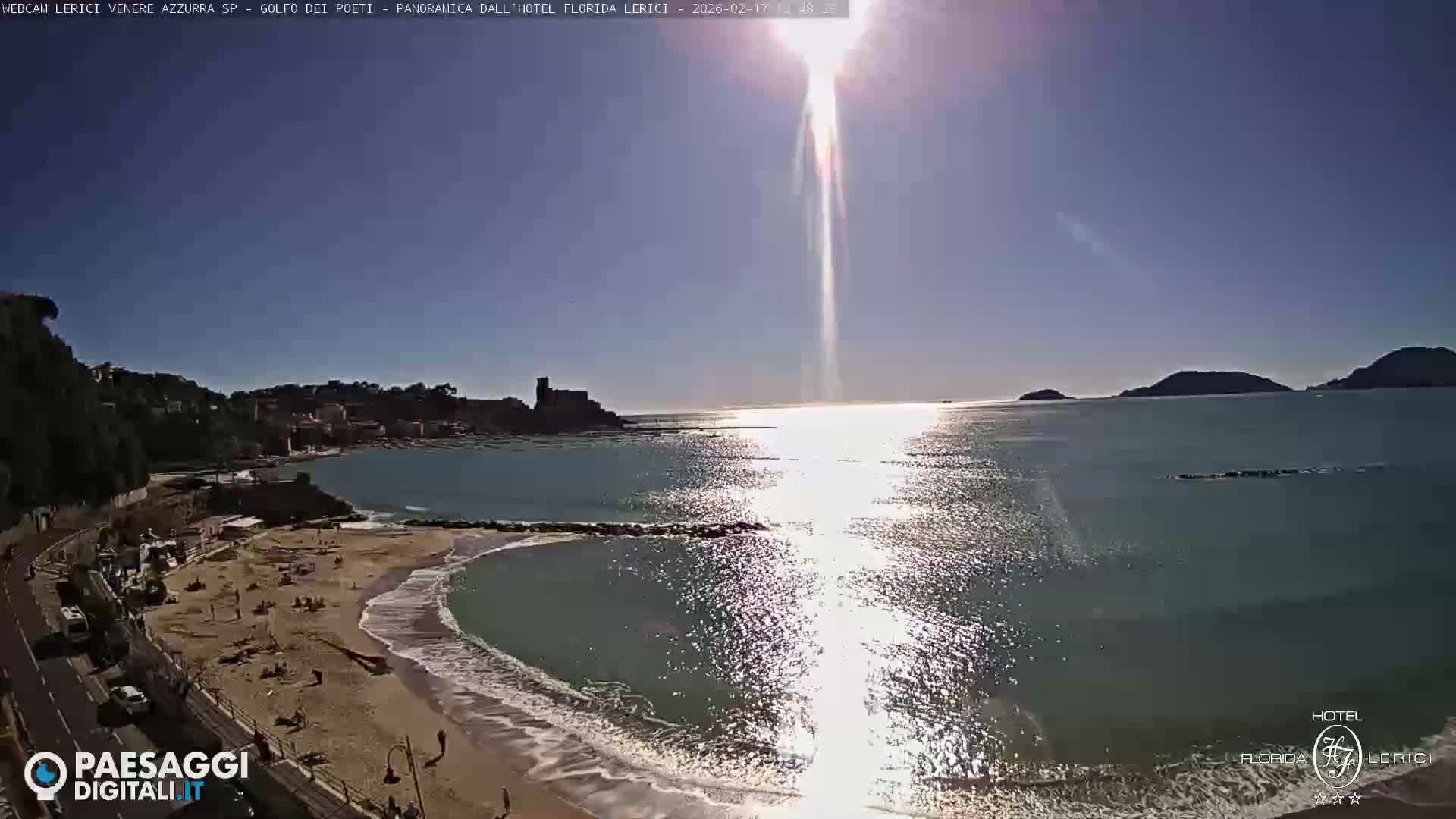  Lerici Venere Azzurra Beach Live Cam - La Spezia, Liguria, Italy