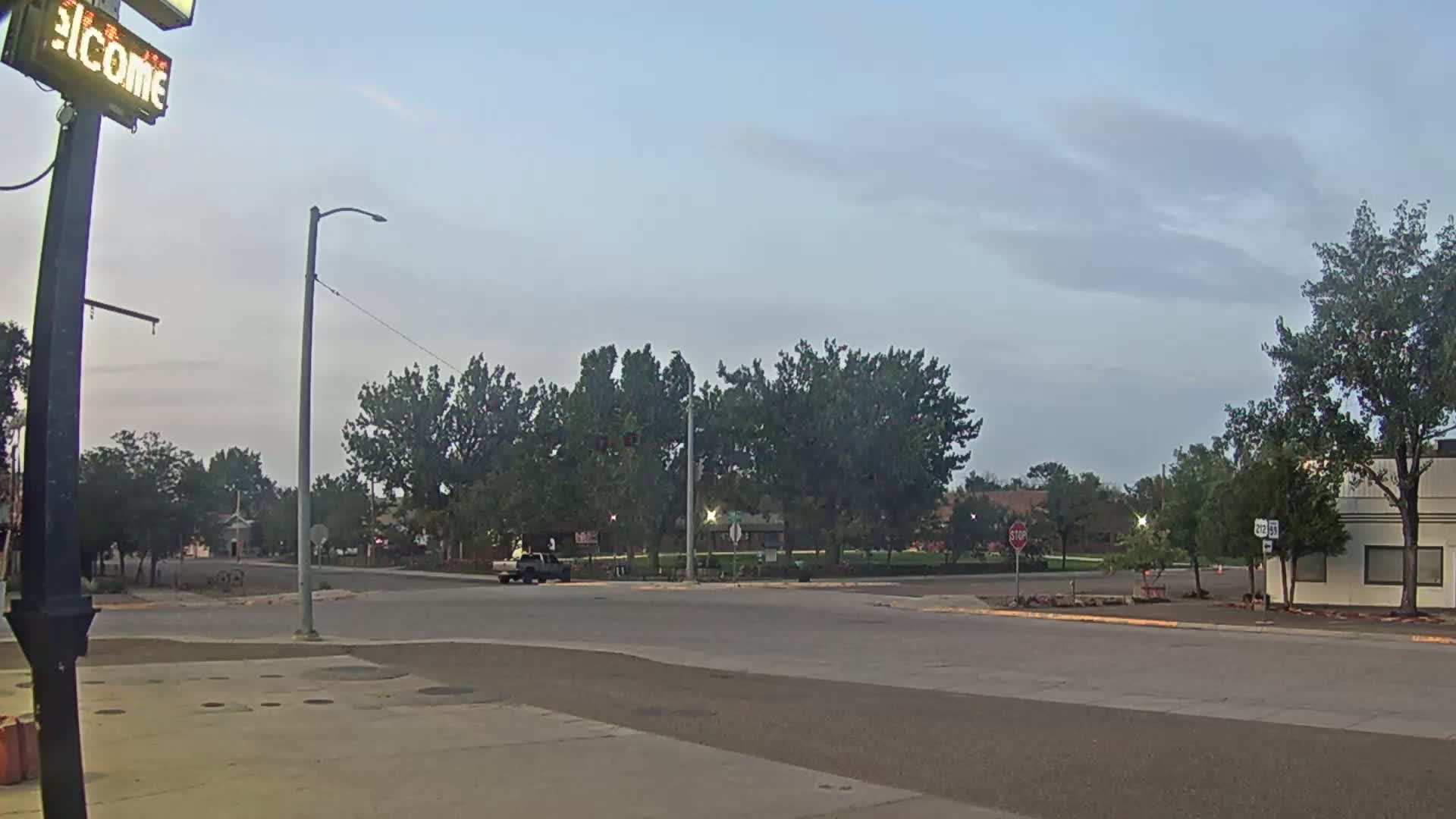 Broadus Village,  U.S Highway 212 Live Cam - Broadus, Powder River, Montana, USA