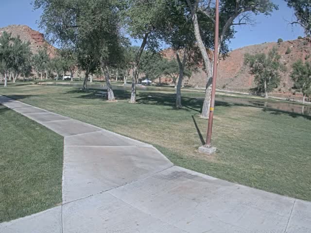Thermopolis, Hot Springs State Park Koi Fish Ponds & Monument Hill Live Cam - Thermopolis, 	Hot Springs, Wyoming, USA