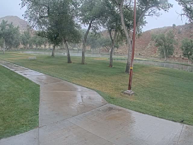 Thermopolis, Hot Springs State Park Koi Fish Ponds & Monument Hill Live Cam - Thermopolis, 	Hot Springs, Wyoming, USA