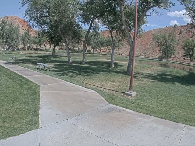 Thermopolis, Hot Springs State Park Koi Fish Ponds & Monument Hill Live Cam - Thermopolis, 	Hot Springs, Wyoming, USA