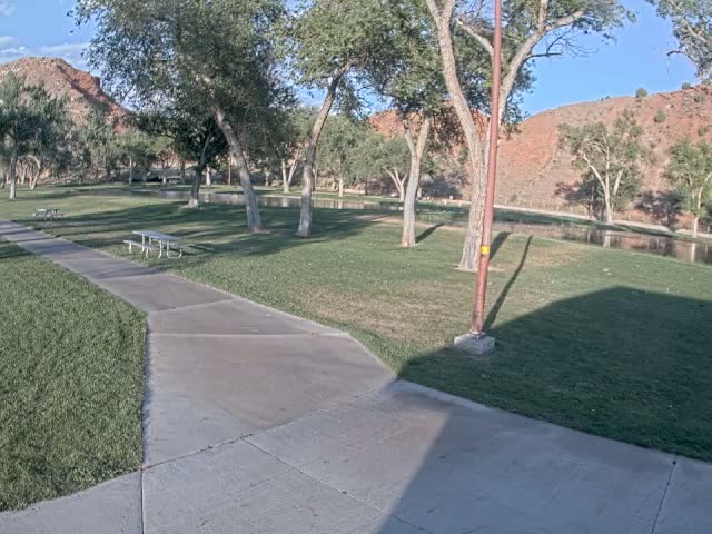 Thermopolis, Hot Springs State Park Koi Fish Ponds & Monument Hill Live Cam - Thermopolis, 	Hot Springs, Wyoming, USA