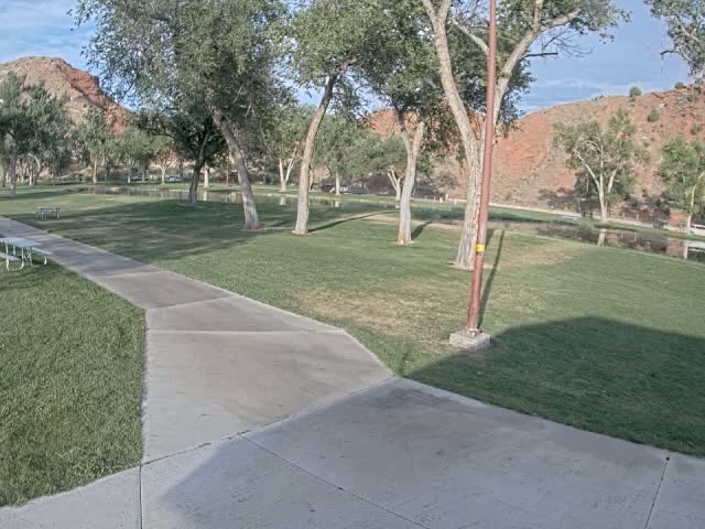 Thermopolis, Hot Springs State Park Koi Fish Ponds & Monument Hill Live Cam - Thermopolis, 	Hot Springs, Wyoming, USA