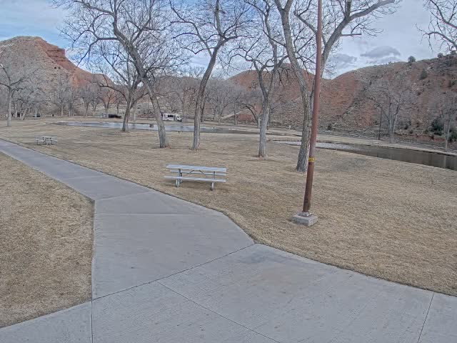Thermopolis, Hot Springs State Park Koi Fish Ponds & Monument Hill Live Cam - Thermopolis, 	Hot Springs, Wyoming, USA