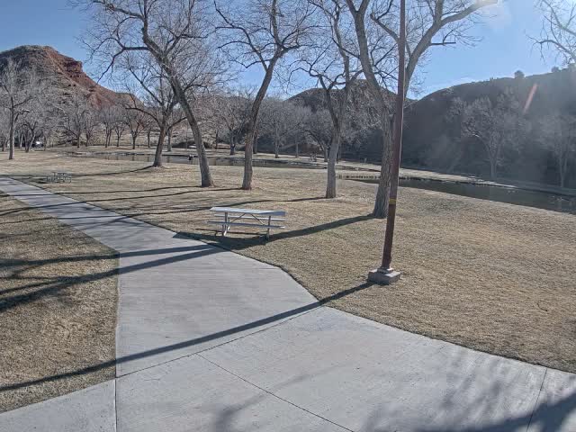 Thermopolis, Hot Springs State Park Koi Fish Ponds & Monument Hill Live Cam - Thermopolis, 	Hot Springs, Wyoming, USA