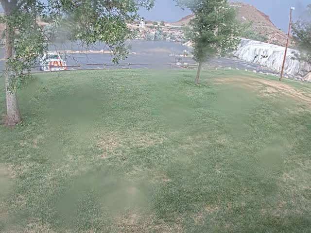 Thermopolis, Hot Springs State Park Bighorn River & Rainbow Terrace Live Cam - Thermopolis, Hot Springs, Wyoming, USA