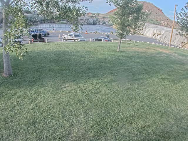 Thermopolis, Hot Springs State Park Bighorn River & Rainbow Terrace Live Cam - Thermopolis, Hot Springs, Wyoming, USA