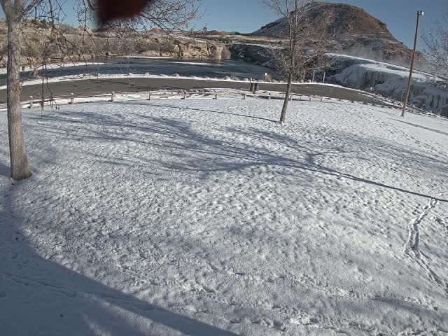 Thermopolis, Hot Springs State Park Bighorn River & Rainbow Terrace Live Cam - Thermopolis, Hot Springs, Wyoming, USA