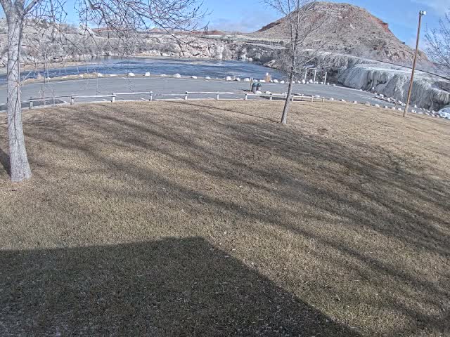 Thermopolis, Hot Springs State Park Bighorn River & Rainbow Terrace Live Cam - Thermopolis, Hot Springs, Wyoming, USA