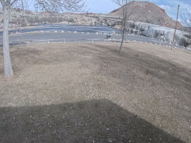 Thermopolis, Hot Springs State Park Bighorn River & Rainbow Terrace Live Cam - Thermopolis, Hot Springs, Wyoming, USA
