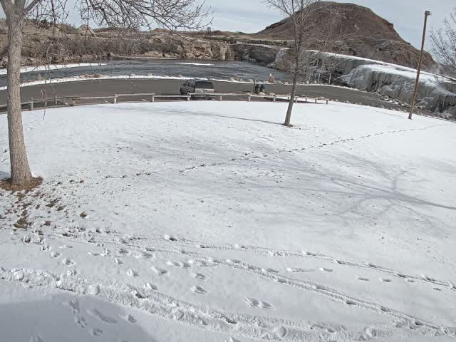 Thermopolis, Hot Springs State Park Bighorn River & Rainbow Terrace Live Cam - Thermopolis, Hot Springs, Wyoming, USA