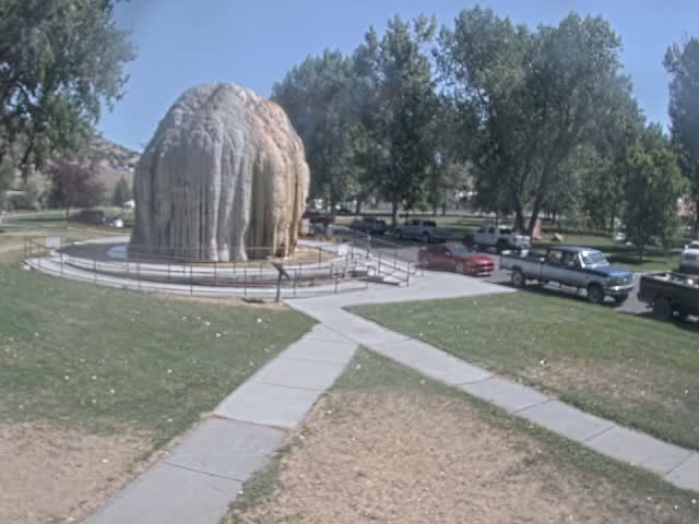 Thermopolis, Hot Springs State Park Tepee Fountain Live Cam - Thermopolis, Hot Springs, Wyoming, USA