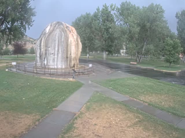 Thermopolis, Hot Springs State Park Tepee Fountain Live Cam - Thermopolis, Hot Springs, Wyoming, USA