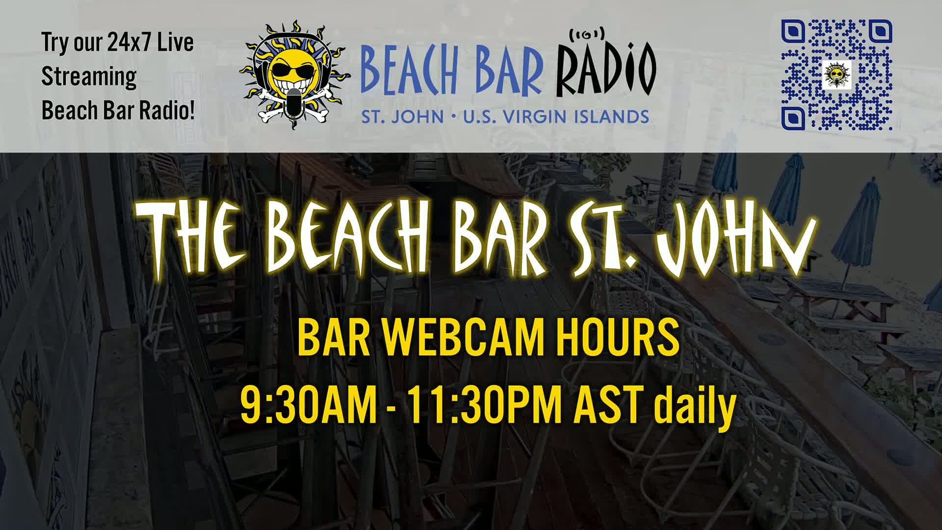 St. John, Cruz Bay The Beach Bar Live Cam - Cruz Bay, St. John, United States Virgin Islands, USA