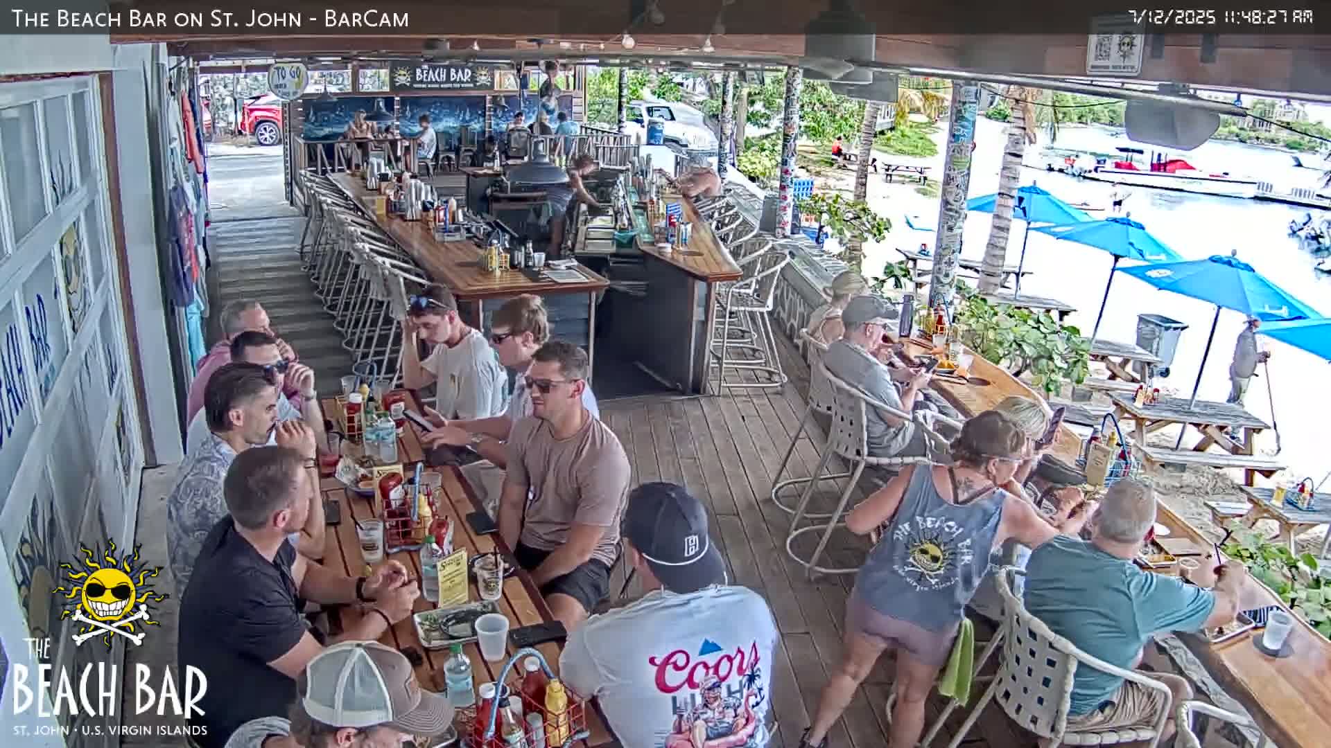 St. John, Cruz Bay The Beach Bar Live Cam - Cruz Bay, St. John, United States Virgin Islands, USA