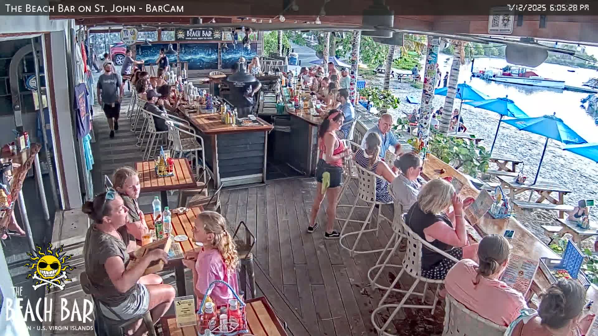 St. John, Cruz Bay The Beach Bar Live Cam - Cruz Bay, St. John, United States Virgin Islands, USA