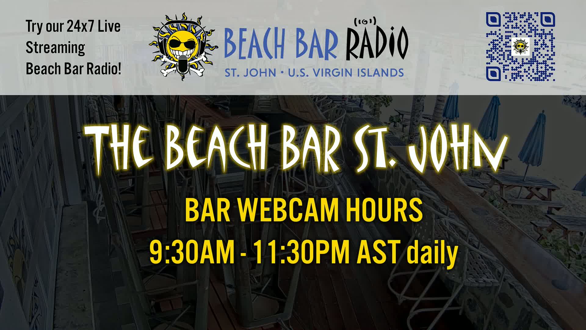 St. John, Cruz Bay The Beach Bar Live Cam - Cruz Bay, St. John, United States Virgin Islands, USA