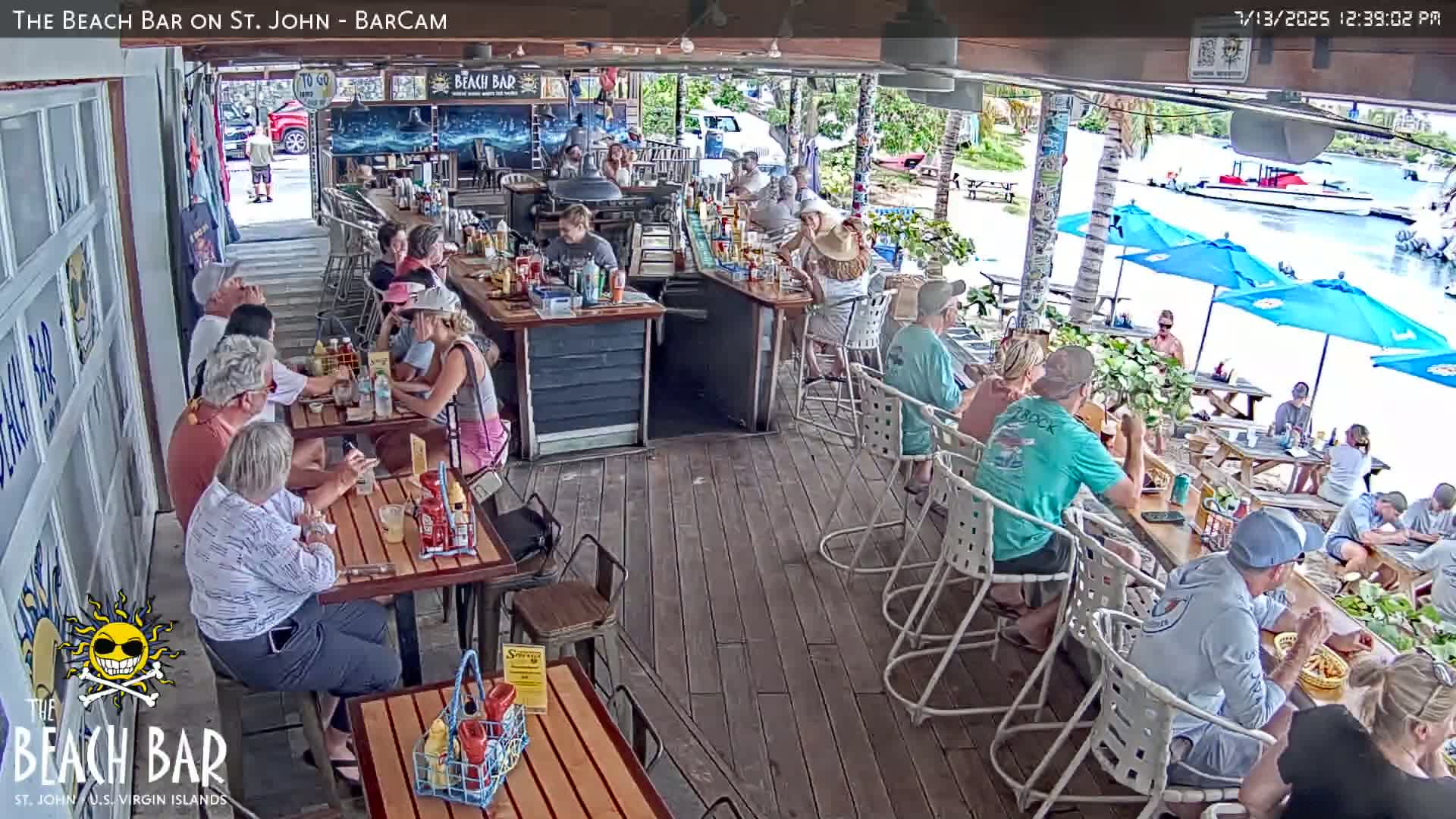St. John, Cruz Bay The Beach Bar Live Cam - Cruz Bay, St. John, United States Virgin Islands, USA