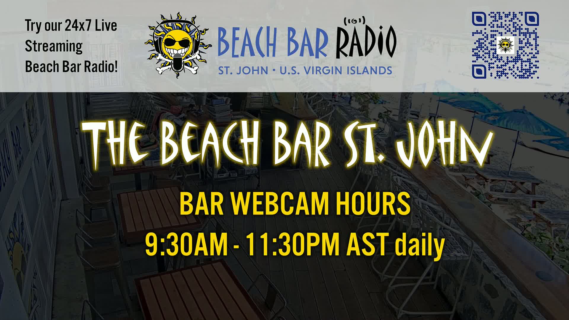 St. John, Cruz Bay The Beach Bar Live Cam - Cruz Bay, St. John, United States Virgin Islands, USA