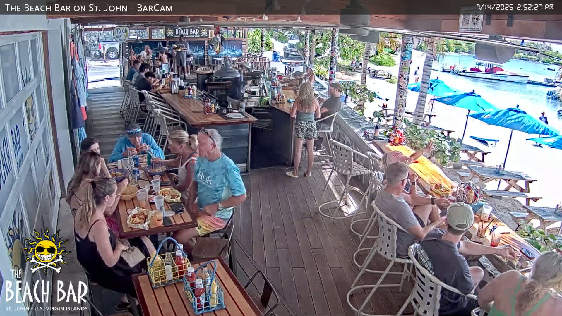 St. John, Cruz Bay The Beach Bar Live Cam - Cruz Bay, St. John, United States Virgin Islands, USA