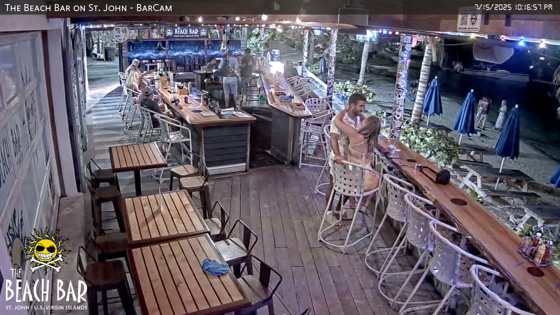 St. John, Cruz Bay The Beach Bar Live Cam - Cruz Bay, St. John, United States Virgin Islands, USA