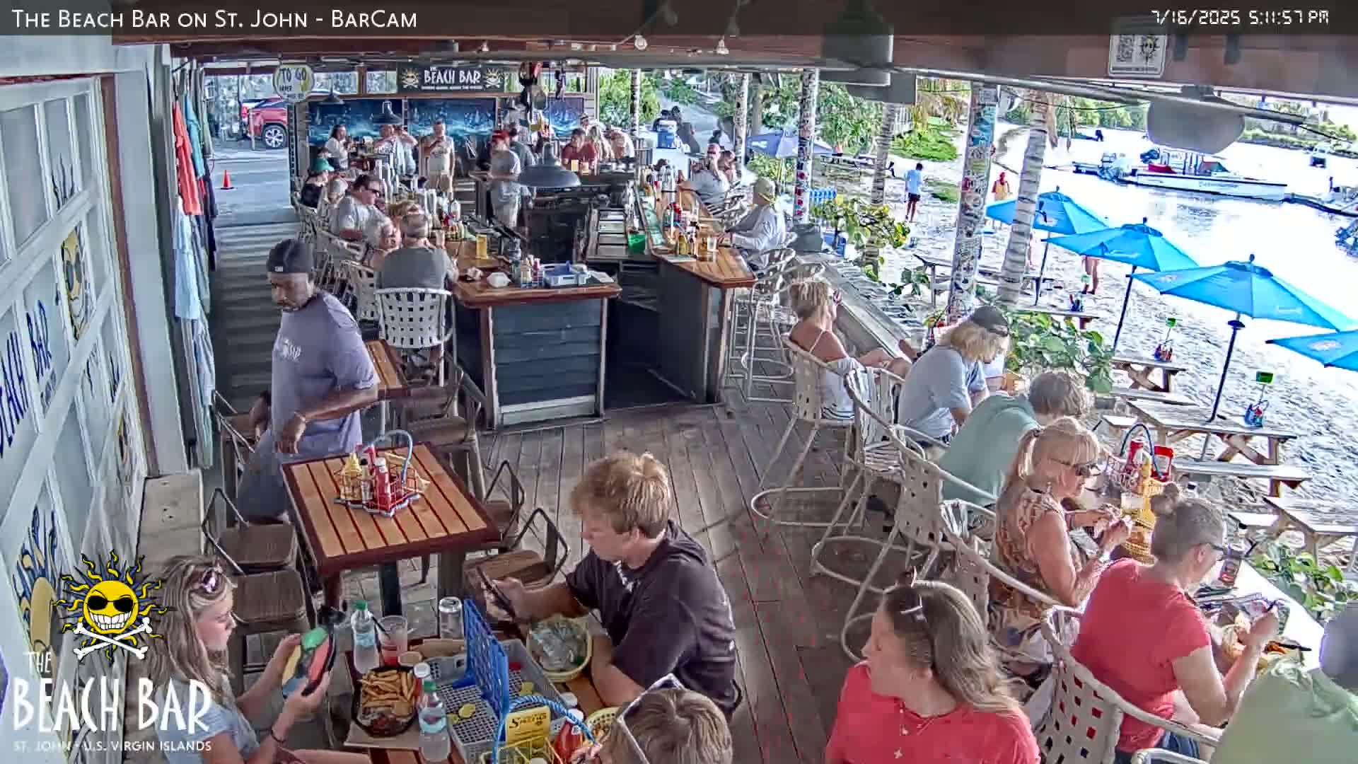 St. John, Cruz Bay The Beach Bar Live Cam - Cruz Bay, St. John, United States Virgin Islands, USA