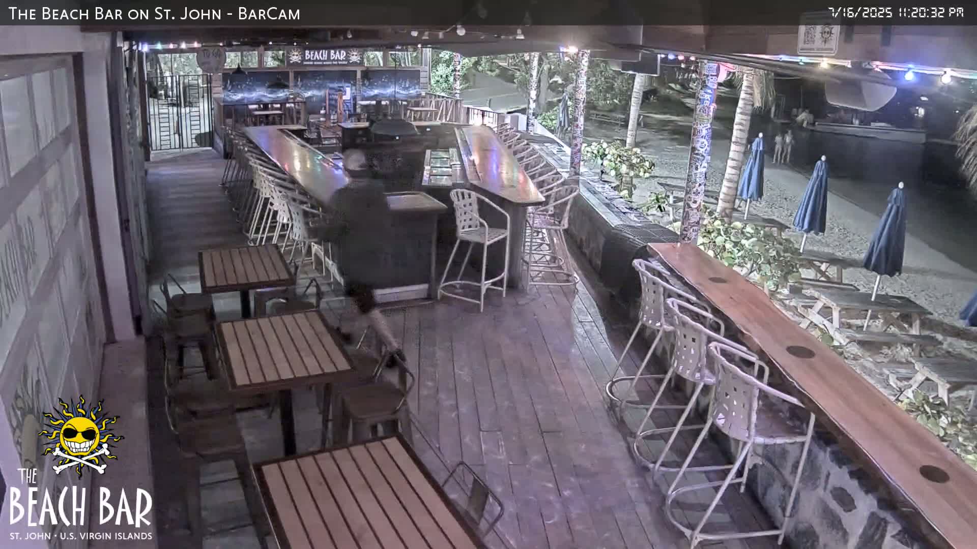 St. John, Cruz Bay The Beach Bar Live Cam - Cruz Bay, St. John, United States Virgin Islands, USA