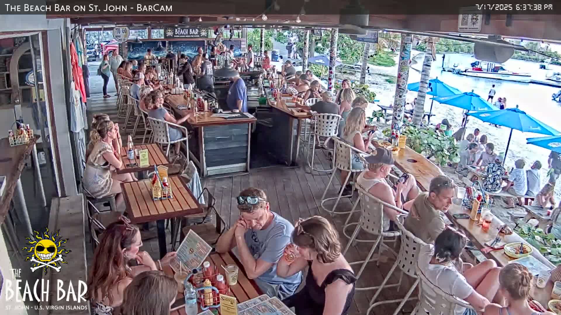 St. John, Cruz Bay The Beach Bar Live Cam - Cruz Bay, St. John, United States Virgin Islands, USA
