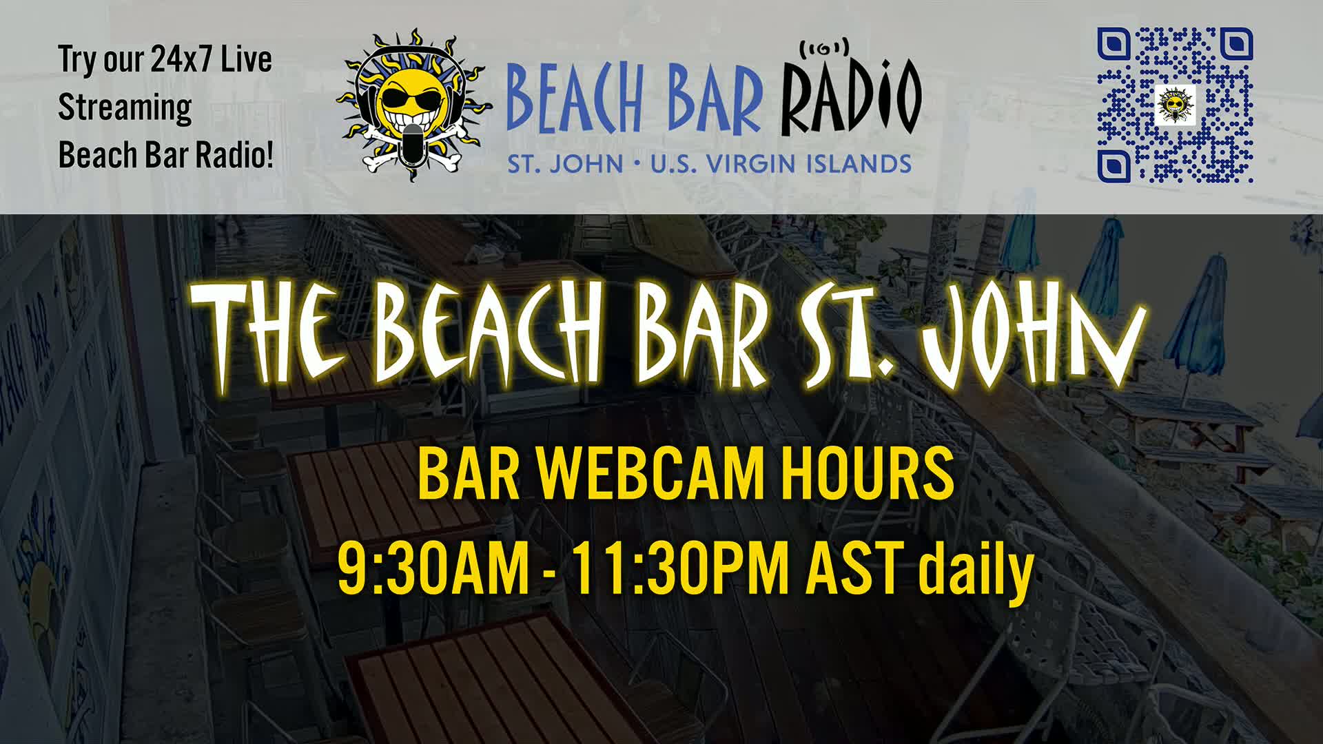 St. John, Cruz Bay The Beach Bar Live Cam - Cruz Bay, St. John, United States Virgin Islands, USA