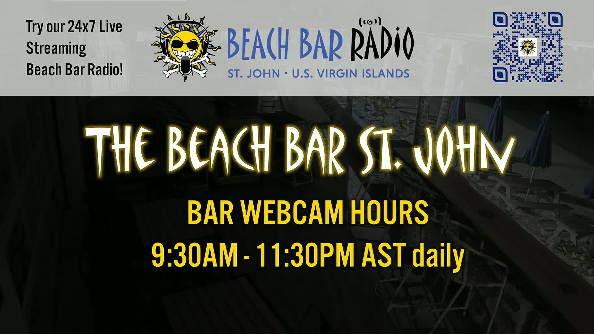 St. John, Cruz Bay The Beach Bar Live Cam - Cruz Bay, St. John, United States Virgin Islands, USA