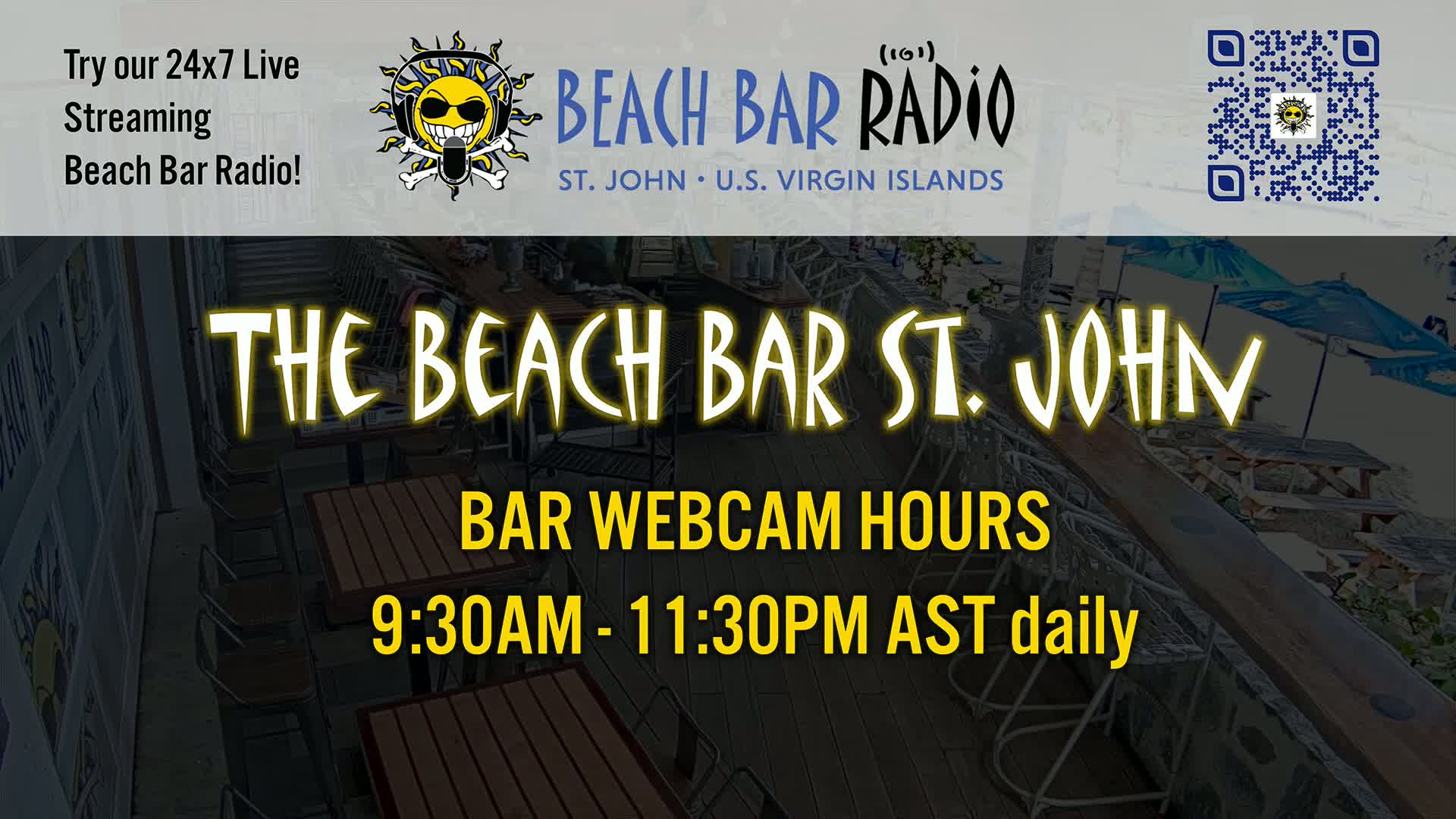 St. John, Cruz Bay The Beach Bar Live Cam - Cruz Bay, St. John, United States Virgin Islands, USA